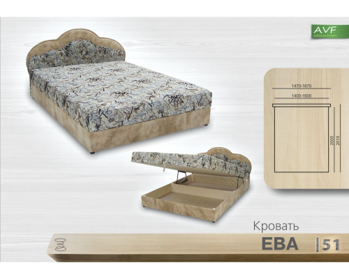 Кровать Ева (1.6 , пр. бл.)