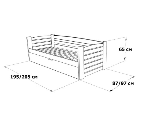 Кровать 1-спальная с подъемным механизмом Карлсон