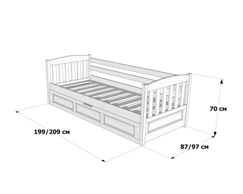 Кровать 1-спальная с подъемным механизмом Немо