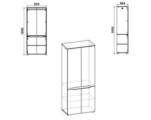 Шкаф-23 МДФ МС СТИЛЬ