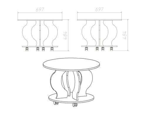 Стол журнальный РИНГ